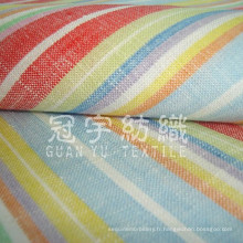 Tissu de lin de polyester de bande pour le textile à la maison